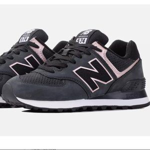 New Balance 574 - Black/Rose Gold